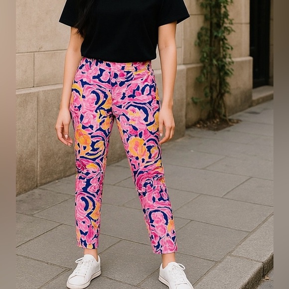 Lilly Pulitzer Catch And Release Callahan Chino Pants Straight Leg Size 2 - Picture 1 of 12